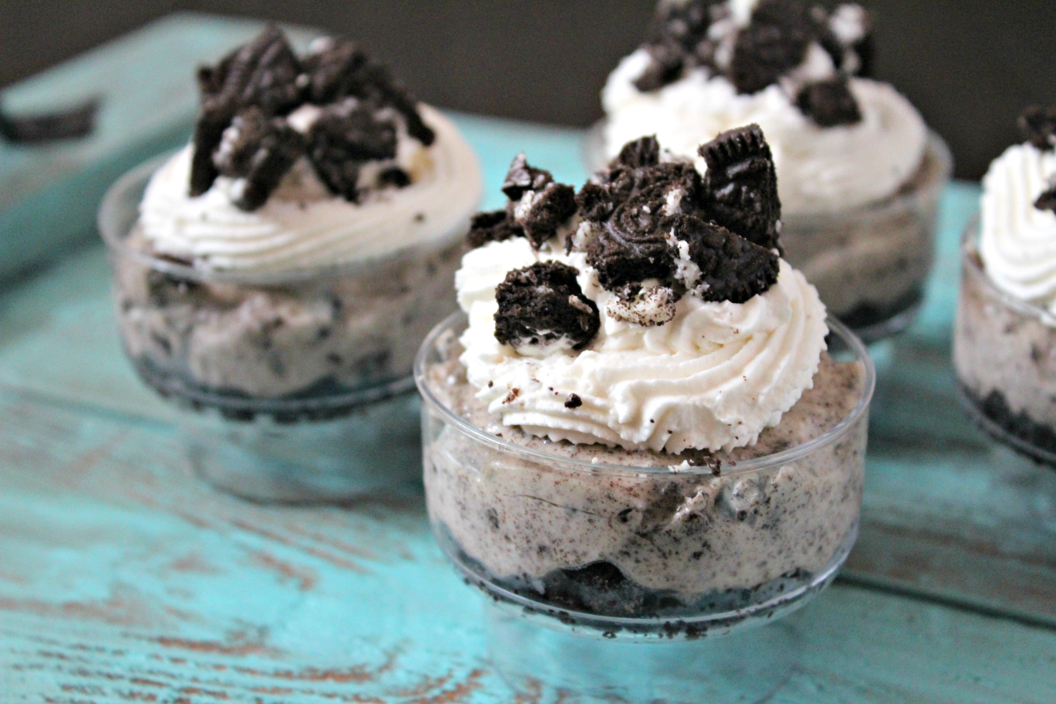 Parfait de cookies and cream y frambuesas